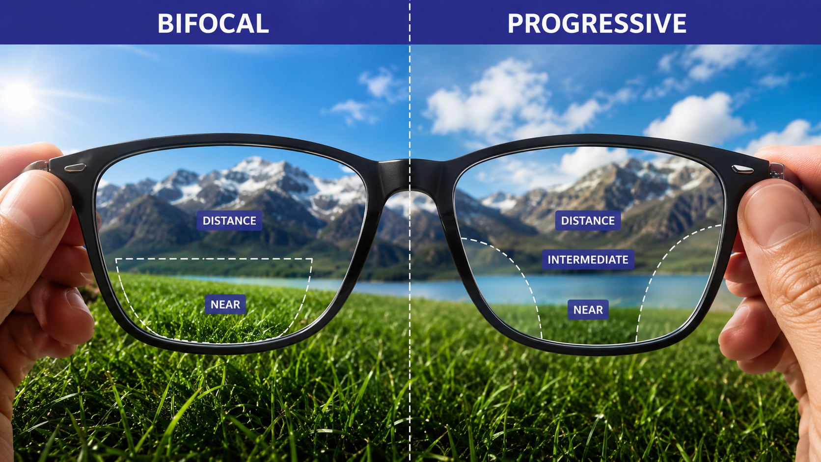 Oblic Axis Progressive Stock Lens